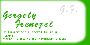 gergely frenczel business card